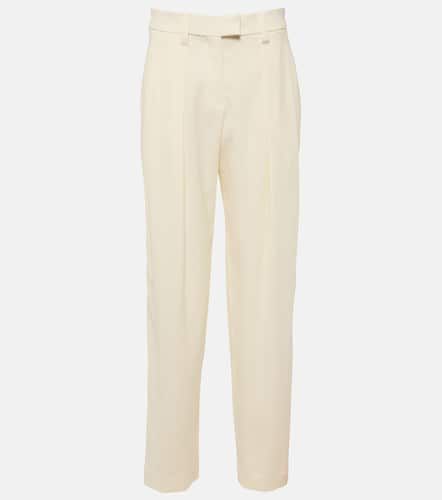 High-rise gabardine wide-leg pants - Brunello Cucinelli - Modalova