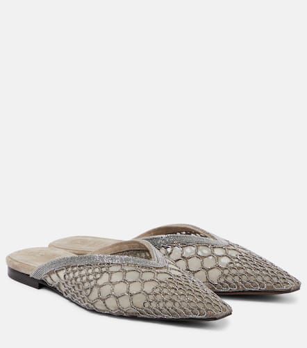 Verzierte Slippers aus Mesh - Brunello Cucinelli - Modalova