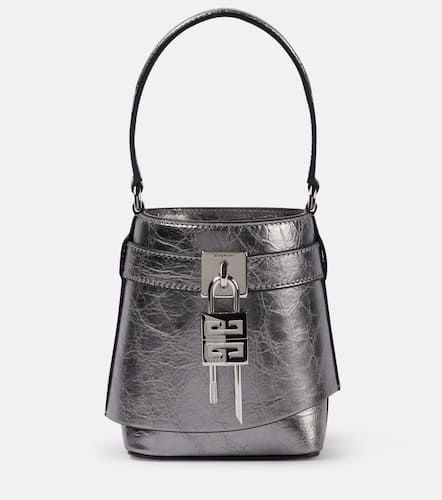 Bolso saco Shark Lock Micro de piel metalizada - Givenchy - Modalova