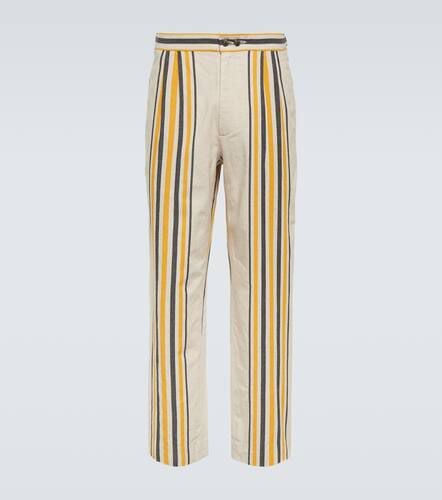 Striped mid-rise cotton straight pants - Bode - Modalova