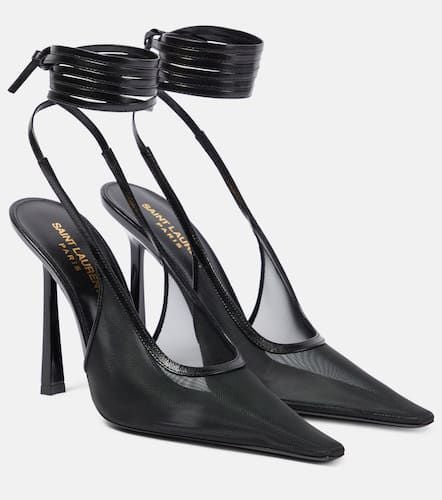 Oxalis 110 mesh slingback pumps - Saint Laurent - Modalova