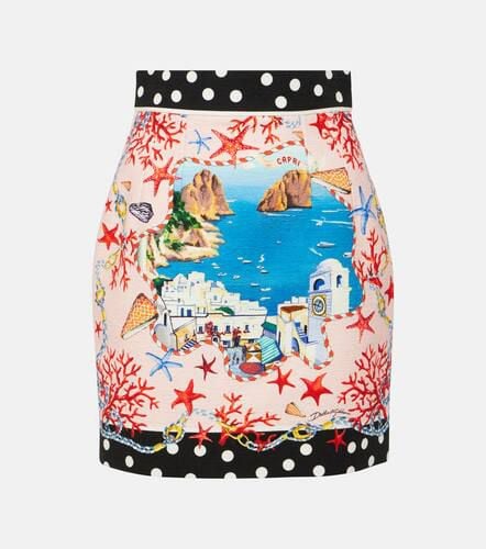 Capri printed cotton miniskirt - Dolce&Gabbana - Modalova