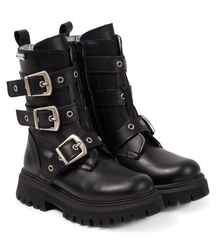 Monnalisa Botas biker de piel - Monnalisa - Modalova