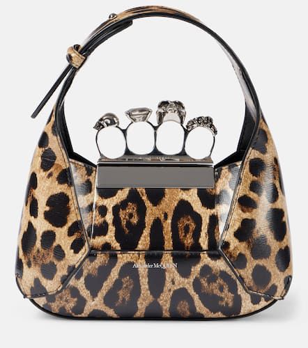 Jewelled Mini leopard-print tote bag - Alexander McQueen - Modalova