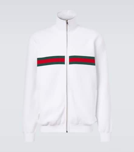Web Stripe cotton-blend track jacket - Gucci - Modalova
