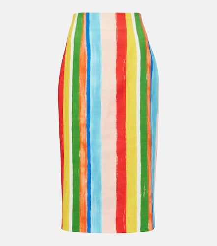 Striped cotton-blend pencil skirt - Dolce&Gabbana - Modalova