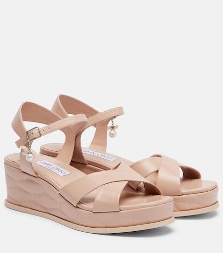 Astra 60 leather wedge sandals - Jimmy Choo - Modalova