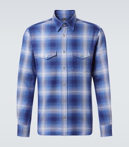 Tom Ford Camicia in cotone a quadri - Tom Ford - Modalova