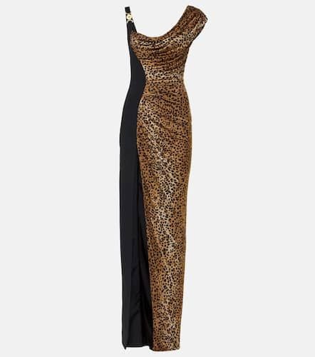 Medusa '95 leopard-print draped gown - Versace - Modalova