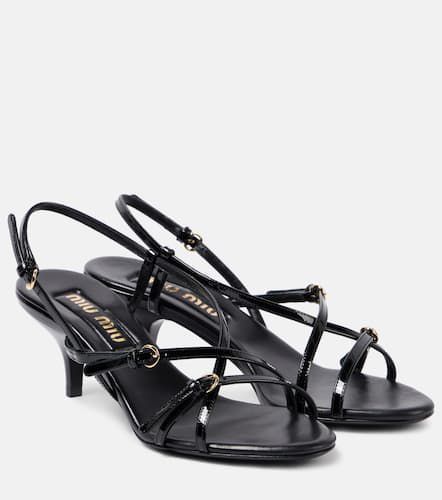 Miu Miu 55 patent leather sandals - Miu Miu - Modalova