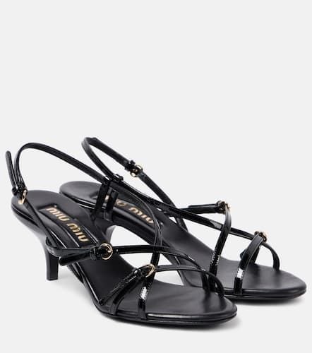 Miu Miu Sandalen 55 aus Lackleder - Miu Miu - Modalova