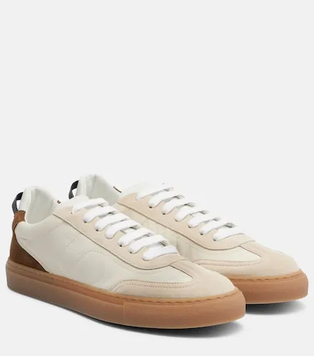 Monili suede-trimmed sneakers - Brunello Cucinelli - Modalova