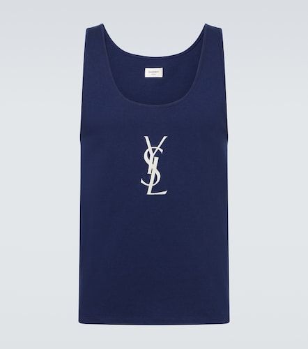 Tank top Cassandre de algodón bordado - Saint Laurent - Modalova