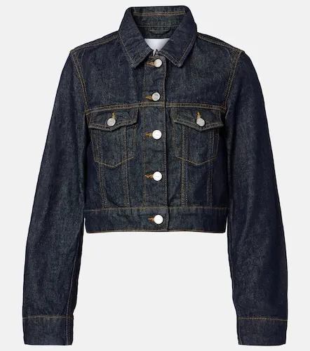 Ganni Chaqueta cropped de denim - Ganni - Modalova