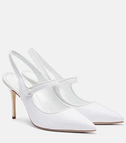 Camparisli 90 raffia slingback pumps - Manolo Blahnik - Modalova