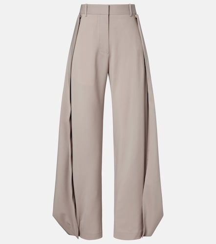 Loewe Draped wool wide-leg pants - Loewe - Modalova