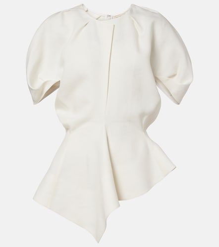 Khaite Rumi peplum linen-blend top - Khaite - Modalova