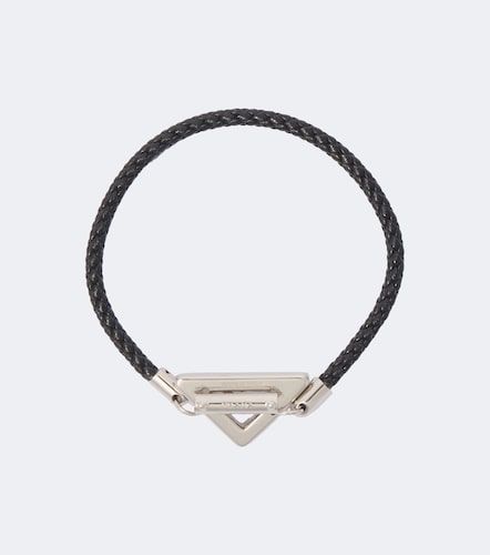 Bracciale in pelle intrecciato - Prada - Modalova