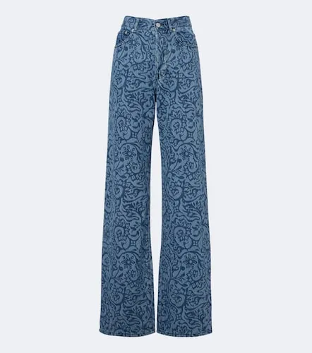 Floral wide-leg jeans - Dries Van Noten - Modalova