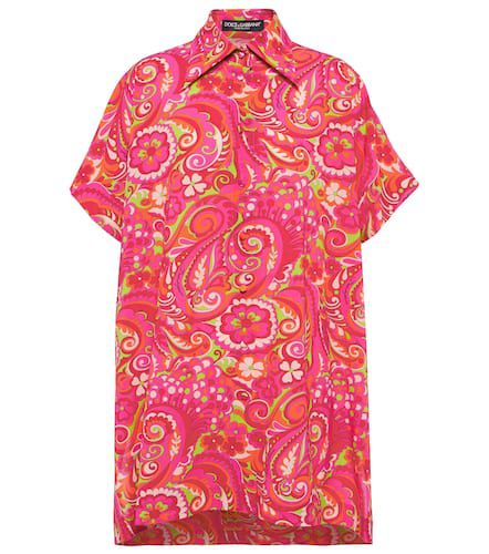 Printed silk-blend shirt - Dolce&Gabbana - Modalova