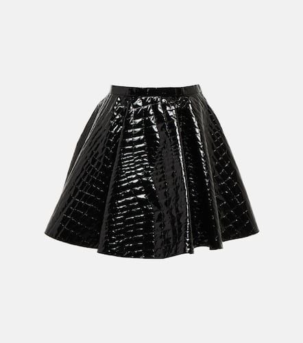 AlaÃ¯a Pleated croc-effect miniskirt - Alaia - Modalova