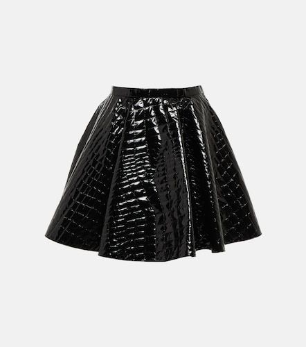 Alaia Pleated croc-effect miniskirt - Alaia - Modalova