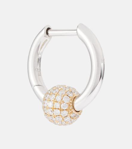 Piercing 14kt gold single earring with diamonds - Rainbow K - Modalova