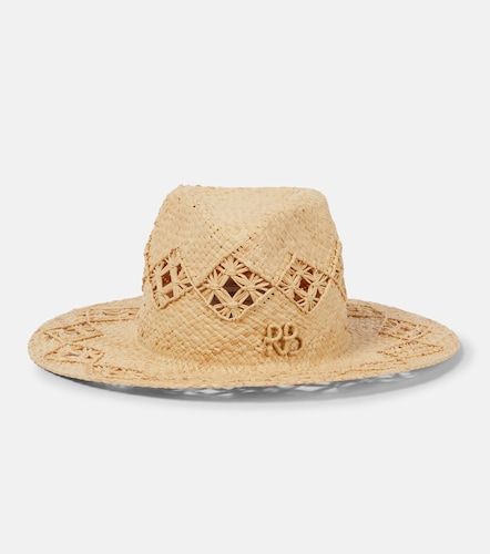 Embroidered straw fedora - Ruslan Baginskiy - Modalova