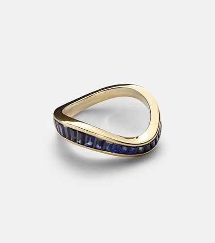 Wave 9kt gold ring with sapphires - Rainbow K - Modalova