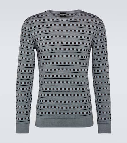 Jacquard wool-blend sweater - Giorgio Armani - Modalova