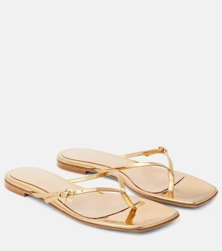 Mirrored leather thong sandals - Gianvito Rossi - Modalova