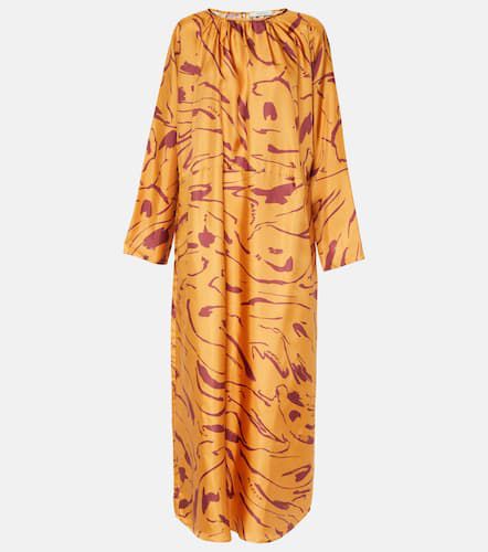 Valencia printed silk maxi dress - Asceno - Modalova