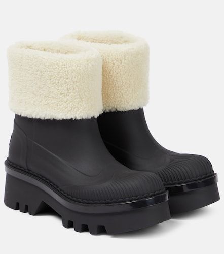 Raina shearling-trimmed ankle boots - Chloe - Modalova