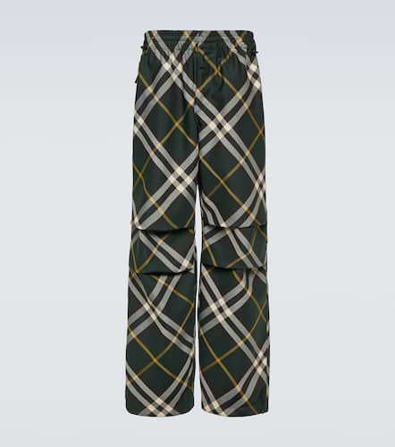 Check wide-leg pants - Burberry - Modalova