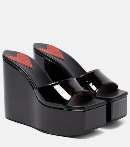 AlaÃ¯a Patent leather platform wedge mules - Alaia - Modalova