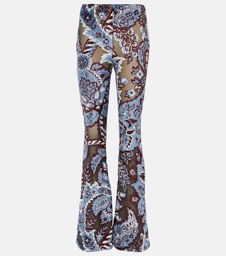 Pantaloni flared in velluto jacquard - Etro - Modalova
