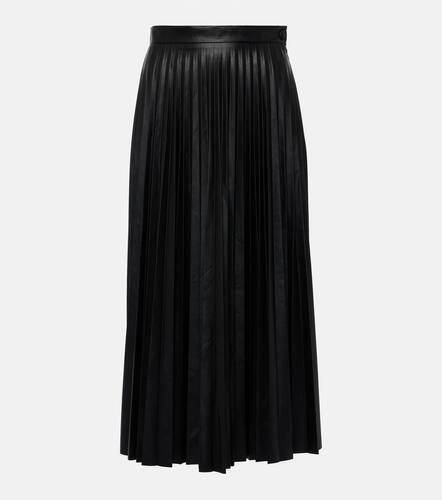 Pleated high-rise faux leather midi skirt - MM6 Maison Margiela - Modalova