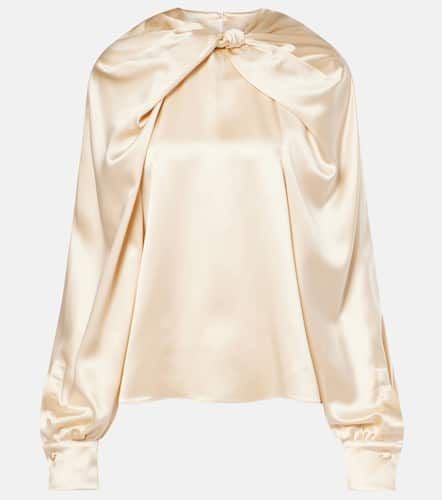 Elegante Key torchon silk satin blouse - Max Mara - Modalova