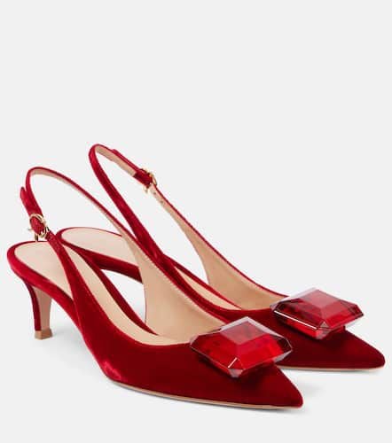 Jaipur 55 velvet slingback pumps - Gianvito Rossi - Modalova