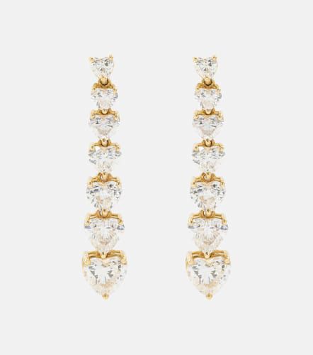 Heart 18kt drop earrings with diamonds - Shay Jewelry - Modalova