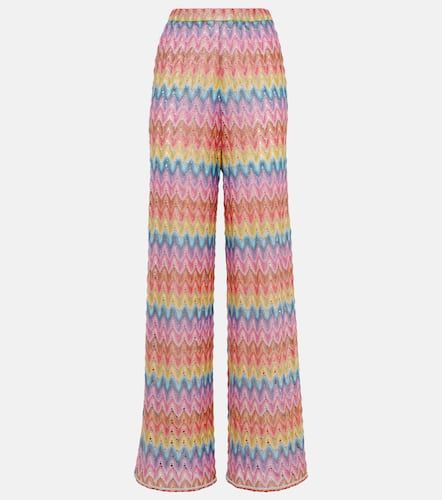 Zigzag lamÃ© palazzo pants - Missoni - Modalova