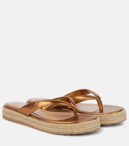 Metallic leather thong sandals - Gianvito Rossi - Modalova