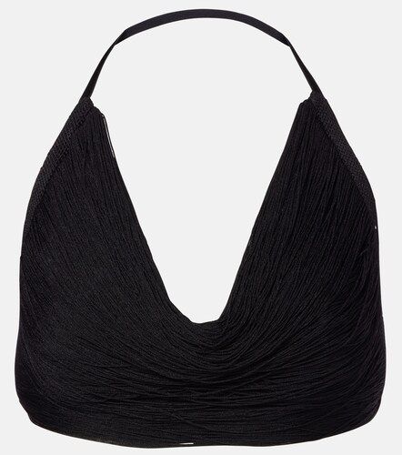 Bralette de escote halter con flecos - The Attico - Modalova