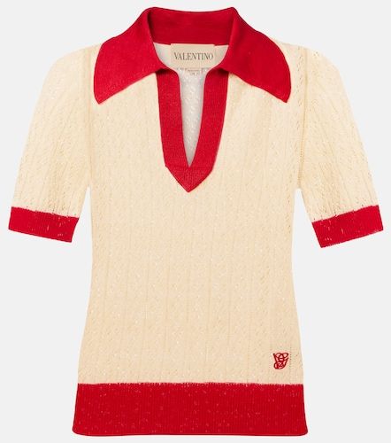 Polo in misto lino - Valentino Garavani - Modalova