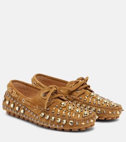 Mocassini Fastaway in suede con borchie - Valentino Garavani - Modalova