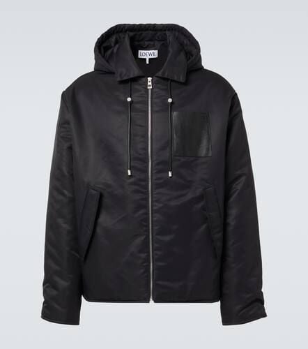 Loewe Hooded leather-trimmed jacket - Loewe - Modalova