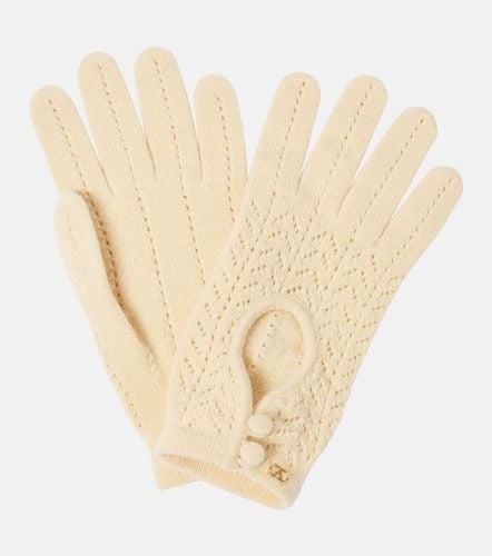 Pointelle virgin wool gloves - Valentino - Modalova