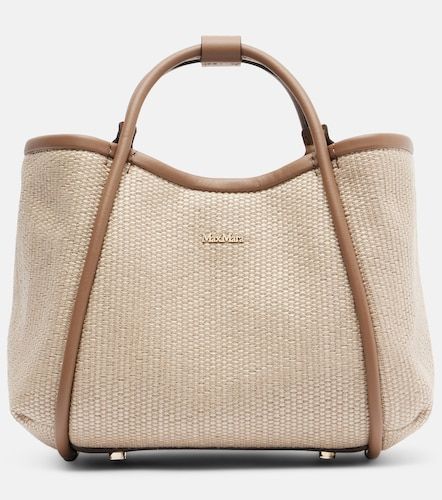 Marin Small leather-trimmed top-handle bag - Max Mara - Modalova
