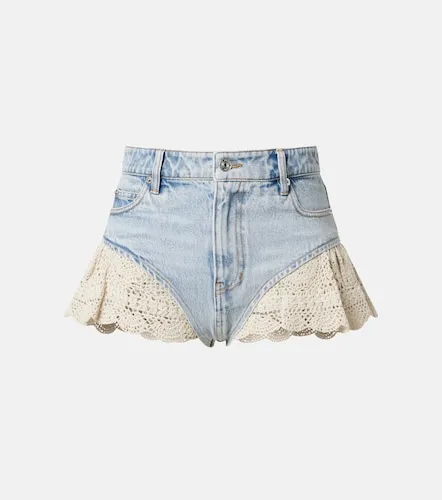 Frame Crochet denim shorts - Frame - Modalova