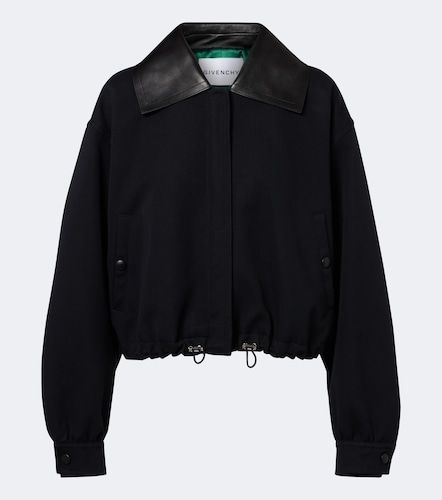 Jacke aus Baumwolle und Wolle mit Leder - Givenchy - Modalova